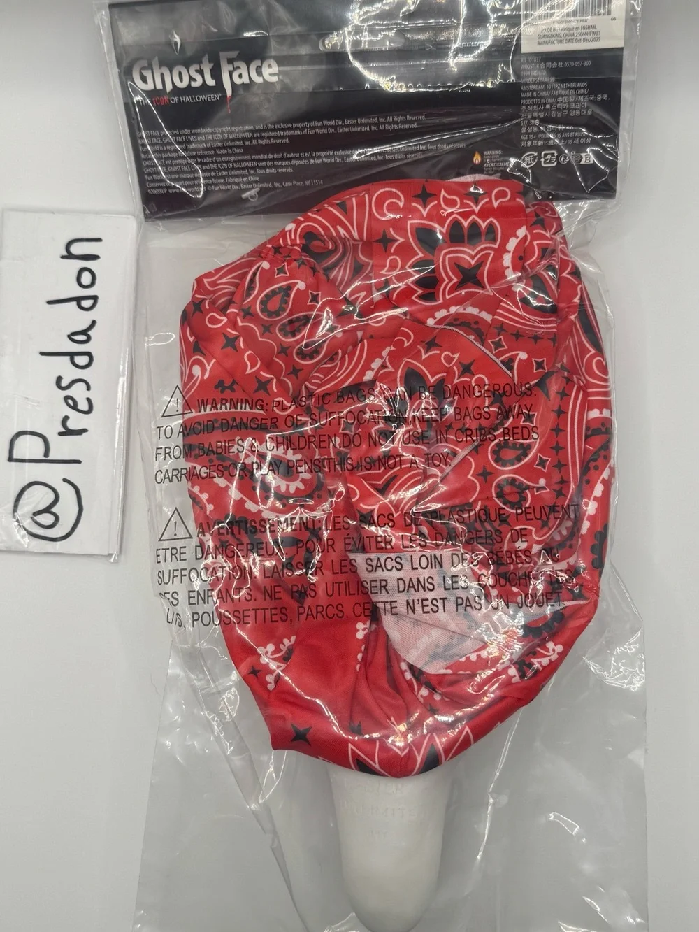 Supreme X Ghost Face mask